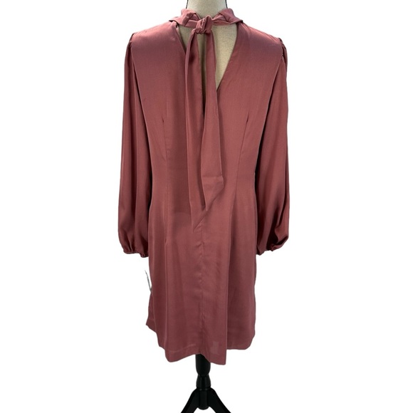 International Concepts Long Sleeve High Neck Back Bow Midi Dress - Pink - Medium - Picture 3 of 10